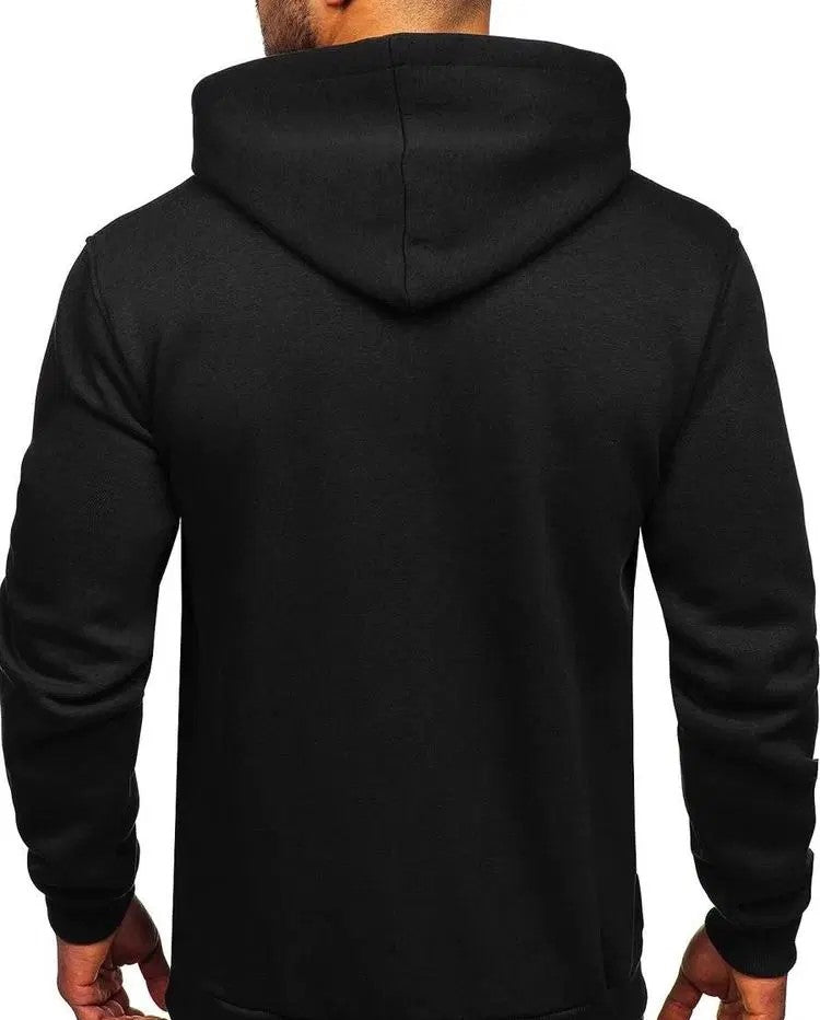 Men's Stitched Fleece Plain Hoodie